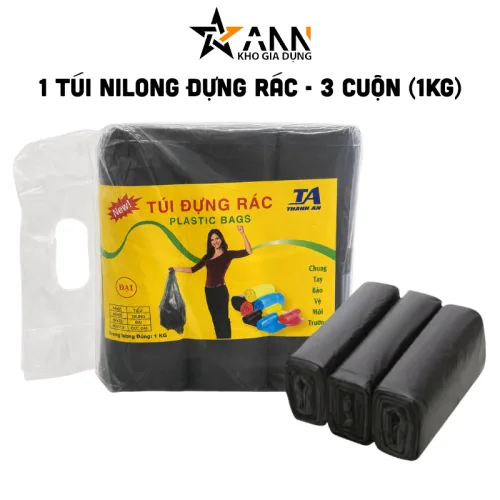 Túi nilong đựng rác size đại 64x78cm, 1 túi 3 cuộn