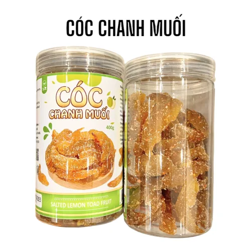 Cóc chanh muối thơm ngon – trái cây sấy hộp 400g