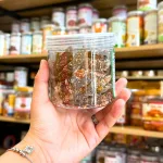 Cóc sấy chanh muối mini đóng hộp PET, khối lượng 200g