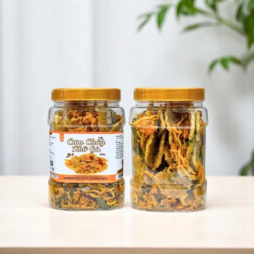 Cơm Cháy Khô Gà Hộp 500g, Snack Vị Đậm Đà