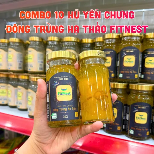 Nguồn hàng sỉ combo 10 Hũ Nước Yến Chưng Đông Trùng Hạ Thảo FitNest 150ml