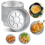 Combo 10 đĩa giấy bạc dùng cho nồi chiên không dầu, lò nướng 22 cm