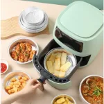 Combo 10 đĩa giấy bạc dùng cho nồi chiên không dầu, lò nướng 22 cm