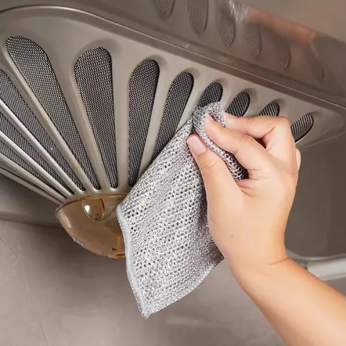 Shop sỉ combo 10 Miếng Lưới Rửa Chén Sợi Thép - Miếng Rửa Chén Bát Cọ Xoong Nồi Bằng Kim Loại 1 Lớp Đa Năng 20x20cm
