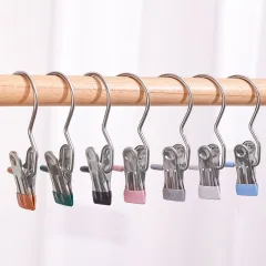 Chỗ sỉ combo 10 Móc Kẹp Quần Áo Bằng Inox - Móc Kẹp Phơi Tất Vớ Đồ Lót Bọc Nhựa Pvc Cao Cấp Nhỏ Gọn