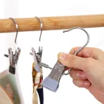 Chỗ sỉ combo 10 Móc Kẹp Quần Áo Bằng Inox - Móc Kẹp Phơi Tất Vớ Đồ Lót Bọc Nhựa Pvc Cao Cấp Nhỏ Gọn