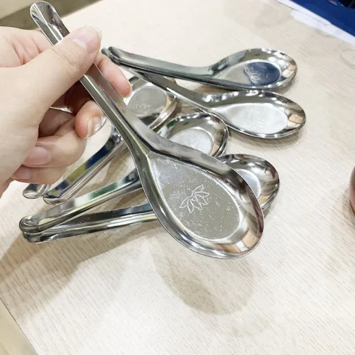 Bộ 10 thìa Hoa Sen inox 304, kích thước 15.3x4.7cm