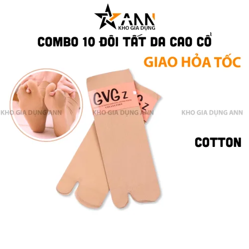 Chỗ sỉ combo 10 Đôi Tất Da Gvg  Xỏ Ngón Dày Dặn