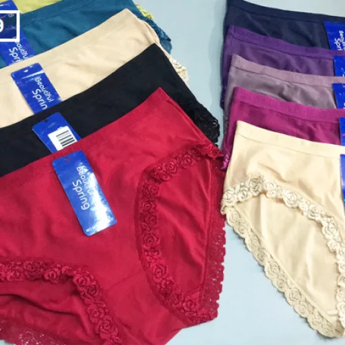 Nguồn sỉ combo 10 quần lót nữ viền ren hoa hồng