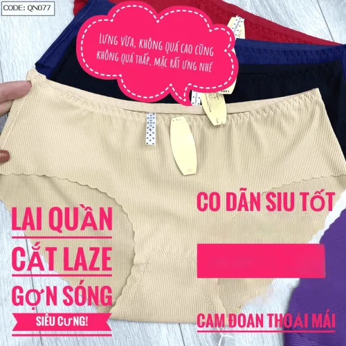 Nơi sỉ combo 10 quần lót su nữ gợn sóng lưng thun