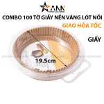 Nơi lấy sỉ combo 100 Tờ Giấy Lót Nồi Chiên Không Dầu Giấy Nến Vàng Tiện Dụng 19.5x5cm