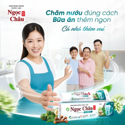 Kem Đánh Răng Dược Liệu Ngọc Châu Chuyên Gia 100g, Combo 2 Tuýp Tặng Bàn Chải