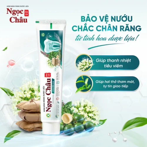 Kem Đánh Răng Dược Liệu Ngọc Châu Chuyên Gia 100g, Combo 2 Tuýp Tặng Bàn Chải