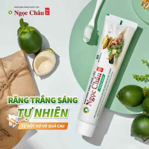 Nguồn hàng sỉ combo 2 Cây Kem Đánh Răng Ngọc Châu Trắng Răng 100g/Tuýp - Kem Đánh Răng Dược Liệu + Tặng 1 Bài Chải Đánh Răng