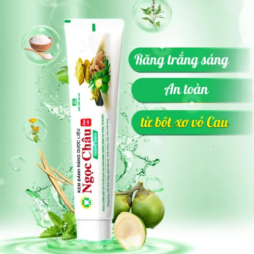 Nguồn hàng sỉ combo 2 Cây Kem Đánh Răng Ngọc Châu Trắng Răng 100g/Tuýp - Kem Đánh Răng Dược Liệu + Tặng 1 Bài Chải Đánh Răng