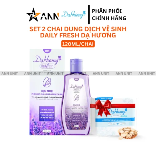 Bộ 2 chai Dạ Hương Daily Fresh dịu nhẹ màu tím 120ml/chai