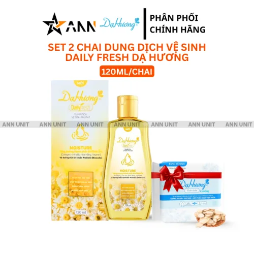 Nơi lấy sỉ combo 2 Chai Dung Dịch Vệ Sinh Dạ Hương Daily Fresh Moisture Màu Vàng 120ml/chai