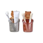 Nguồn hàng sỉ combo 2 Cốc Dán Tường Hình Gấu - Cốc Đựng Kem Đánh Răng Dao Cạo Râu Cắm Bút 10.5x8x9.5cm