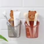 Nguồn hàng sỉ combo 2 Cốc Dán Tường Hình Gấu - Cốc Đựng Kem Đánh Răng Dao Cạo Râu Cắm Bút 10.5x8x9.5cm