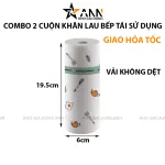 Nguồn hàng sỉ combo 2 Cuộn Khăn Giấy Lau Bếp Đa Năng Tái Sử Dụng Nhiều Lần 6x6x19.5cm