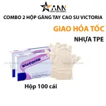 Victoria Găng Tay Cao Su Size M L, Combo 2 Hộp 100 Cái
