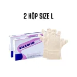 Victoria Găng Tay Cao Su Size M L, Combo 2 Hộp 100 Cái