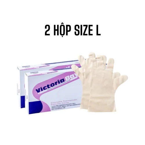 Victoria Găng Tay Cao Su Size M L, Combo 2 Hộp 100 Cái