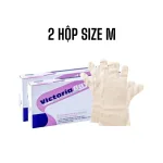 Victoria Găng Tay Cao Su Size M L, Combo 2 Hộp 100 Cái