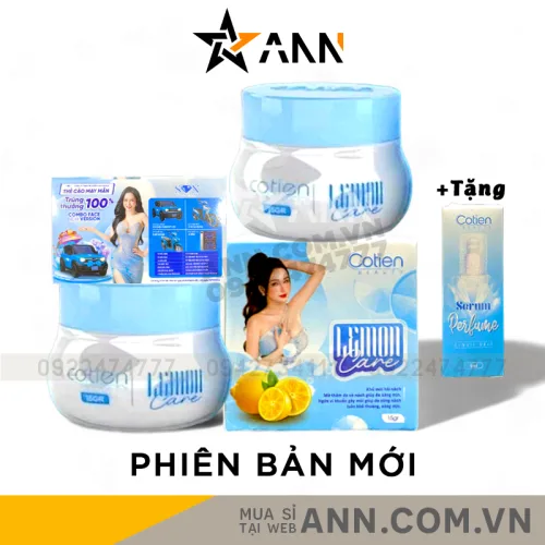 Chuyên sỉ combo 2 Hộp Kem Thâm Nách Lemon Care Màu Xanh Cotien Beauty (Tặng Serum)