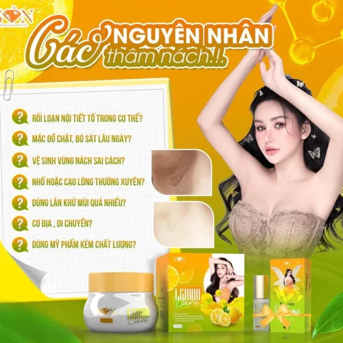 Chuyên sỉ combo 2 Hộp Kem Thâm Nách Lemon Care SON Cosmetic (Tặng Serum)