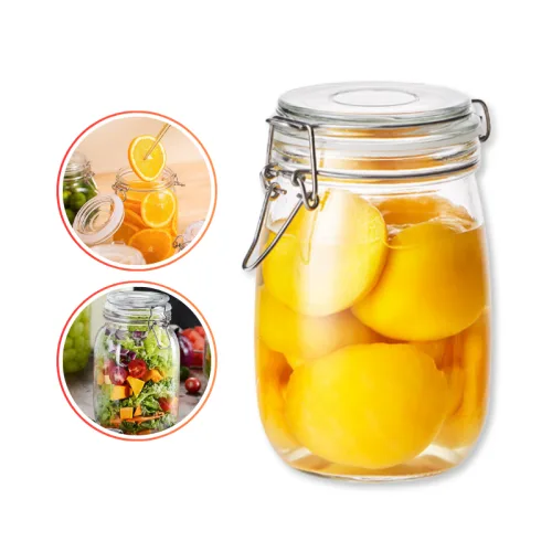Shop sỉ combo 2 Hũ Thủy Tinh Tròn Nắp Cài Đựng Thực Phẩm - Lọ Thủy Tinh Đựng Đồ Khô 1200ml – một lựa chọn đáng tham khảo trong lọ thuỷ tinh