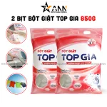 Bột giặt quần áo Top Gia hương nước hoa Pháp, 2 túi 850g