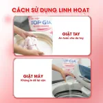 Bột giặt quần áo Top Gia hương nước hoa Pháp, 2 túi 850g
