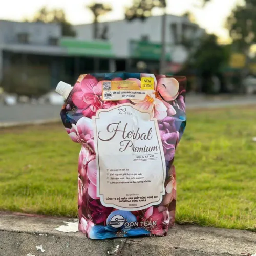 Nơi lấy sỉ combo 2 Túi Nước Giặt Xả Herbal Prmium Hương Nước Hoa 3L/Túi