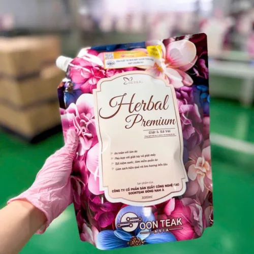 Nơi lấy sỉ combo 2 Túi Nước Giặt Xả Herbal Prmium Hương Nước Hoa 3L/Túi