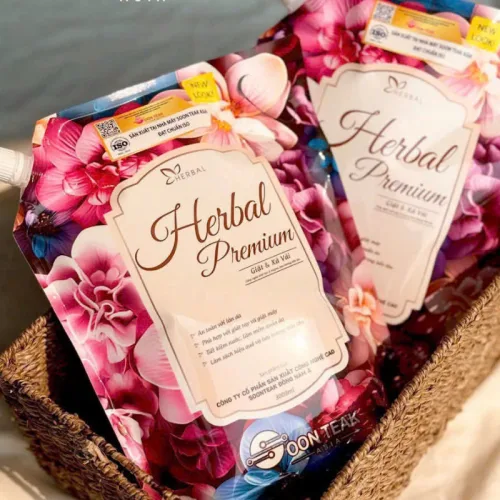 Nơi lấy sỉ combo 2 Túi Nước Giặt Xả Herbal Prmium Hương Nước Hoa 3L/Túi