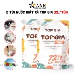 Combo 2 Túi Nước Giặt Xả Top Gia Hương Lavender 3in1 Dịu Nhẹ 2L/Túi