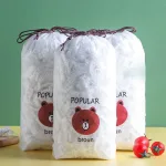 Túi bọc thực phẩm co giãn siêu dai dùng 1 lần 17x21x4cm – bộ 3 bịch, 100 túi/bịch