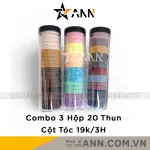 Dây thun buộc tóc trơn mềm mại, co giãn – combo 3 dây, hộp 20 dây 19.5cm, giao ngẫu nhiên