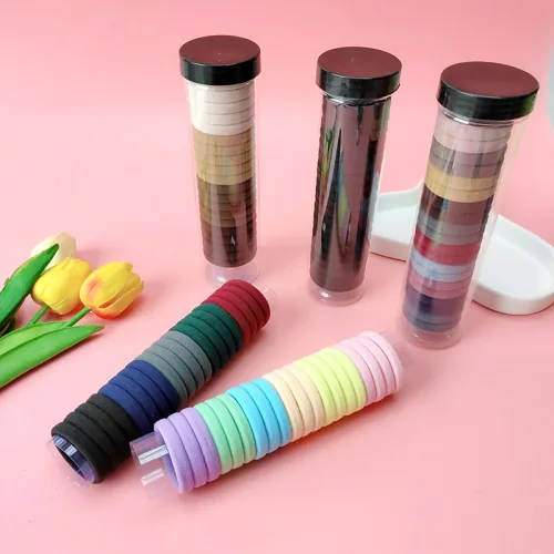Dây thun buộc tóc trơn mềm mại, co giãn – combo 3 dây, hộp 20 dây 19.5cm, giao ngẫu nhiên
