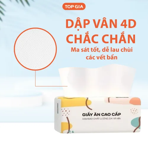 Shop sỉ combo 3 Gói Giấy Ăn Đa Sắc Top Gia