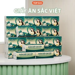 Giấy Ăn Top Gia Sắc Việt Combo 3 Gói, 300 Tờ 4 Lớp