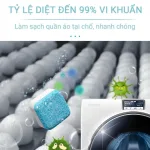 Bộ 3 hộp viên tẩy lồng máy giặt JIELILIANG, 12 viên/hộp, 9x8x5cm