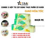 Combo 3 Hộp Túi Zip Trong Suốt Có Khóa, Nhiều Kích Cỡ