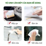 Combo 3 gói khăn ướt lau bếp đa năng, 80 miếng mỗi gói, 30x11x5cm