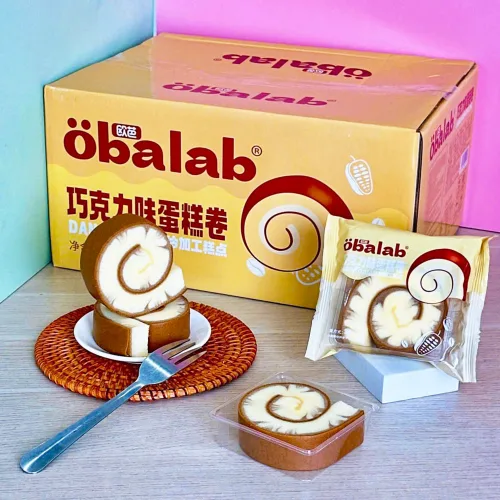 Bánh Bông Lan Cuộn OBALAB Combo 5 Cái, 3 Vị, 60g