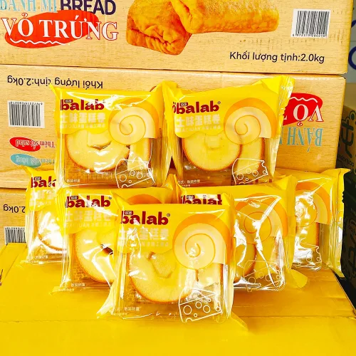 Bánh Bông Lan Cuộn OBALAB Combo 5 Cái, 3 Vị, 60g