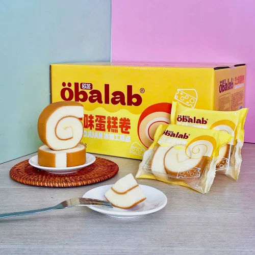 Bánh Bông Lan Cuộn OBALAB Combo 5 Cái, 3 Vị, 60g