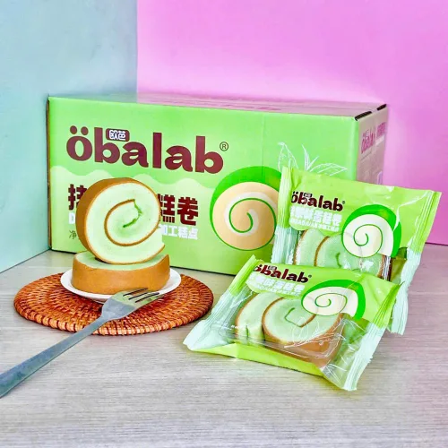 Bánh Bông Lan Cuộn OBALAB Combo 5 Cái, 3 Vị, 60g