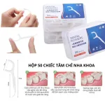 Shop sỉ combo 5 Hộp Tăm Chỉ Nha Khoa Vệ Sinh Răng Miệng Dental Flossers - Hộp 50 Tăm Nha Khoa 8,4x5,8x2,7cm